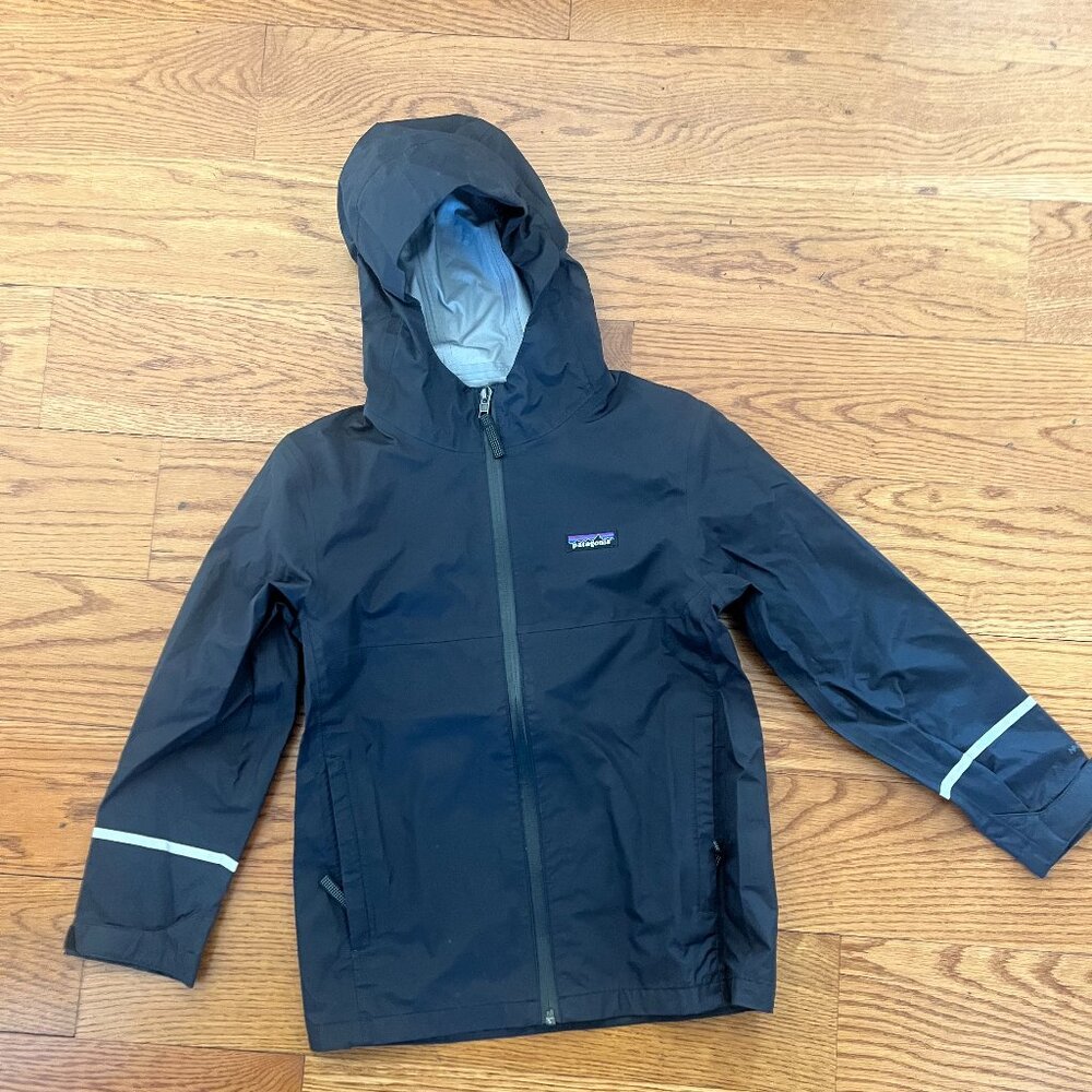 Patagonia Kids' Torrentshell 3L Black Rain Jacket Size S (7/8)